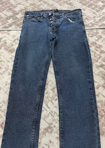 Kadın Gri Mavi Denim Regular Fit Jean - Görsel 3