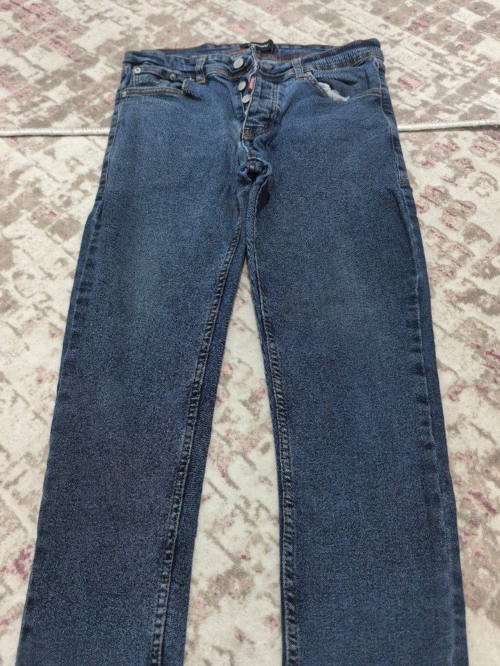 Kadın Gri Mavi Denim Regular Fit Jean - Görsel 3