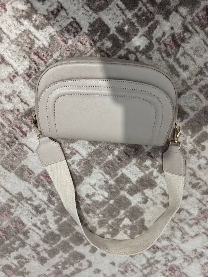 Beyaz Deri Modern Klasik Kadın Çanta - Görsel 3