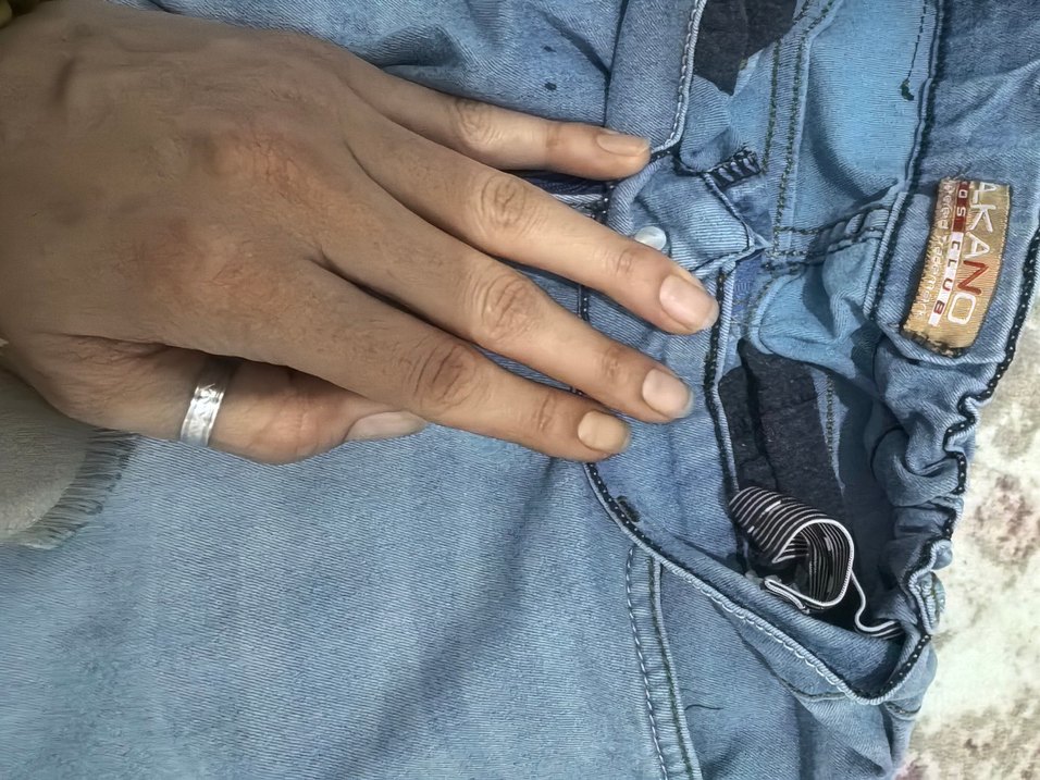 Gri Mavi Rahat Kesim Kadın Kot Pantolon - Görsel 5