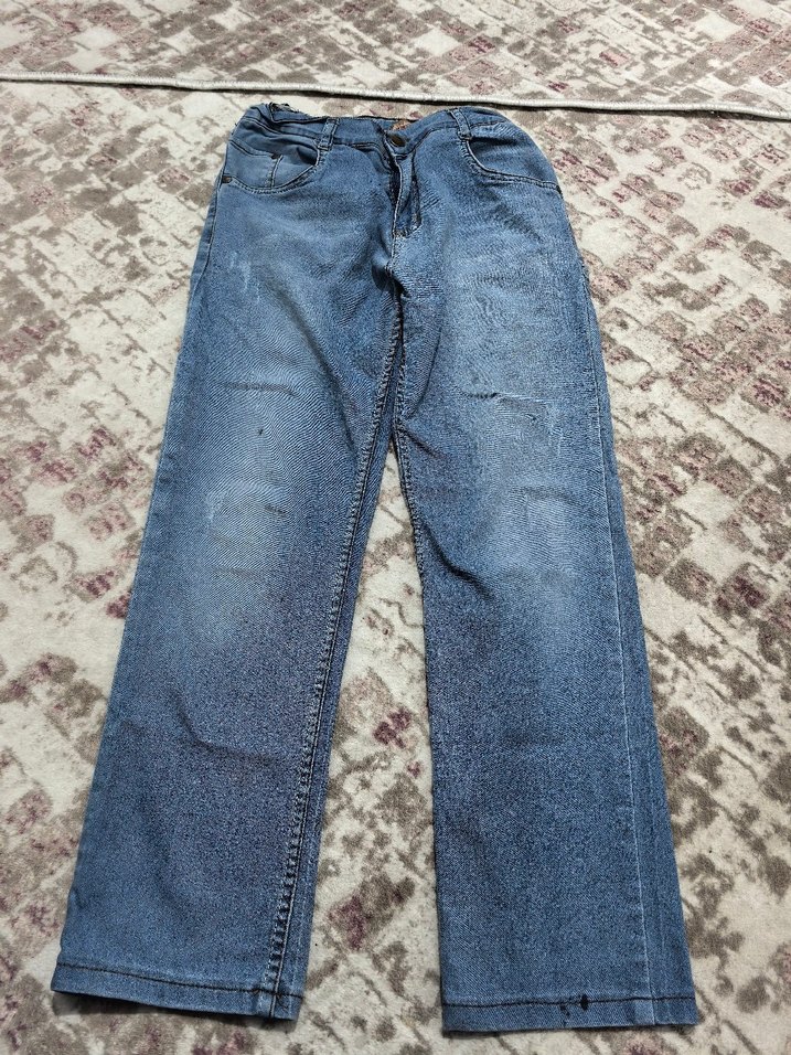 Gri Mavi Rahat Kesim Kadın Kot Pantolon - Görsel 2