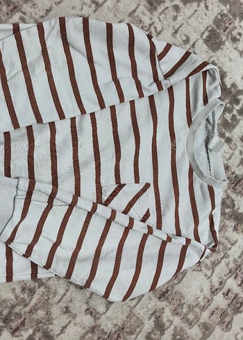 Erkek Çocuk Çizgili Uzun Kollu Sweatshirt - Görsel 3