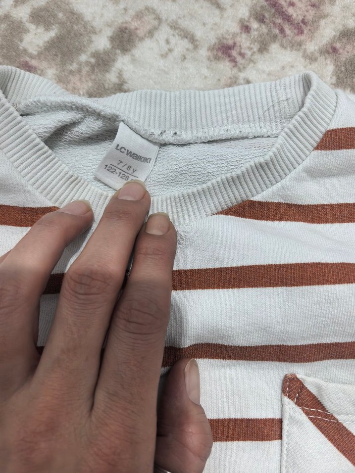 Erkek Çocuk Çizgili Uzun Kollu Sweatshirt - Görsel 4