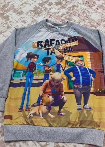 Erkek Çocuk Gri Baskılı Sweatshirt - Görsel 2
