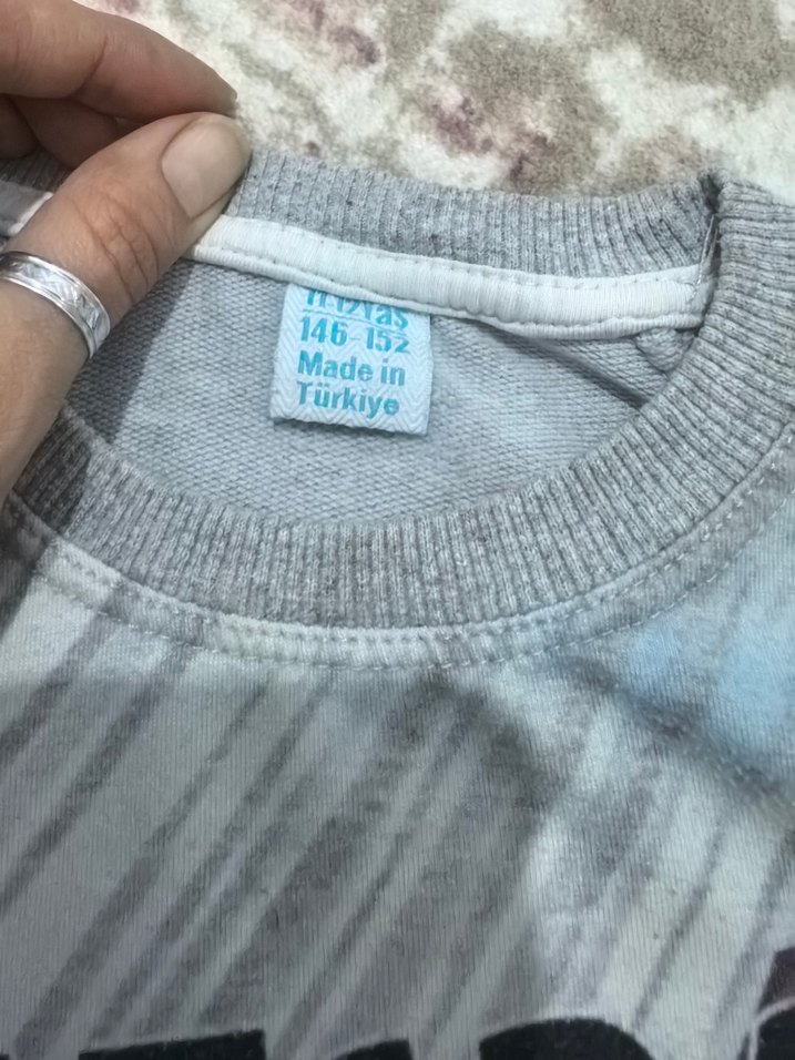 Erkek Çocuk Gri Baskılı Sweatshirt - Görsel 4