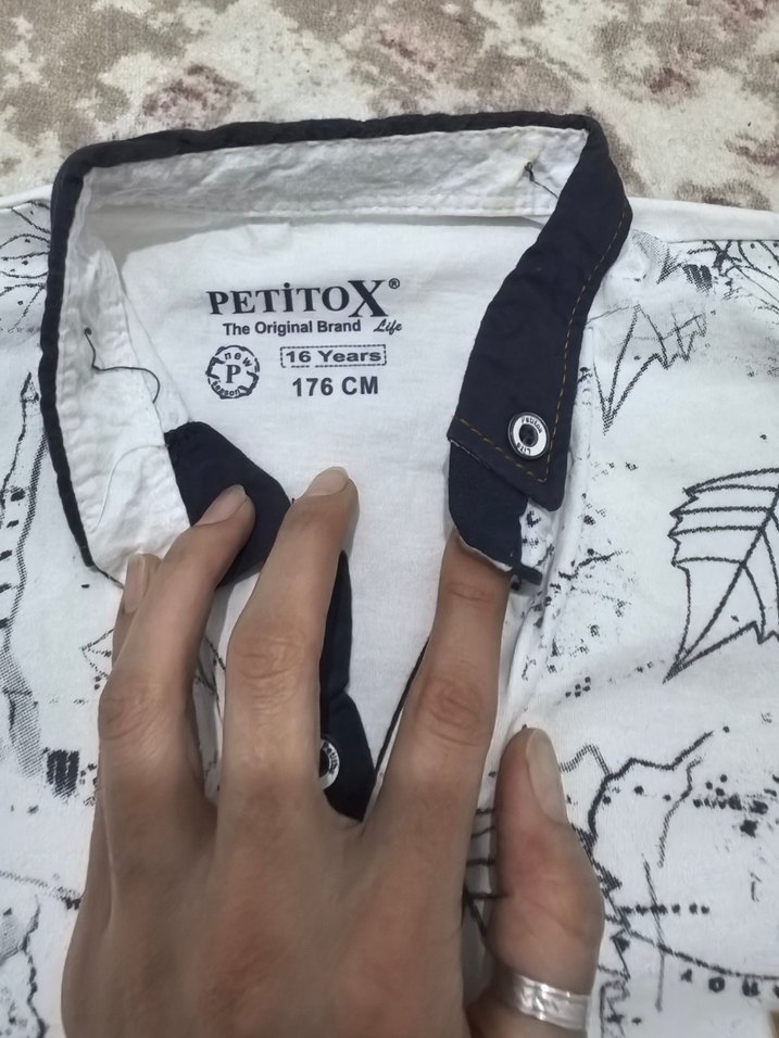 Düğmeli Yakalı Desenli Erkek Polo Tişört - Görsel 4