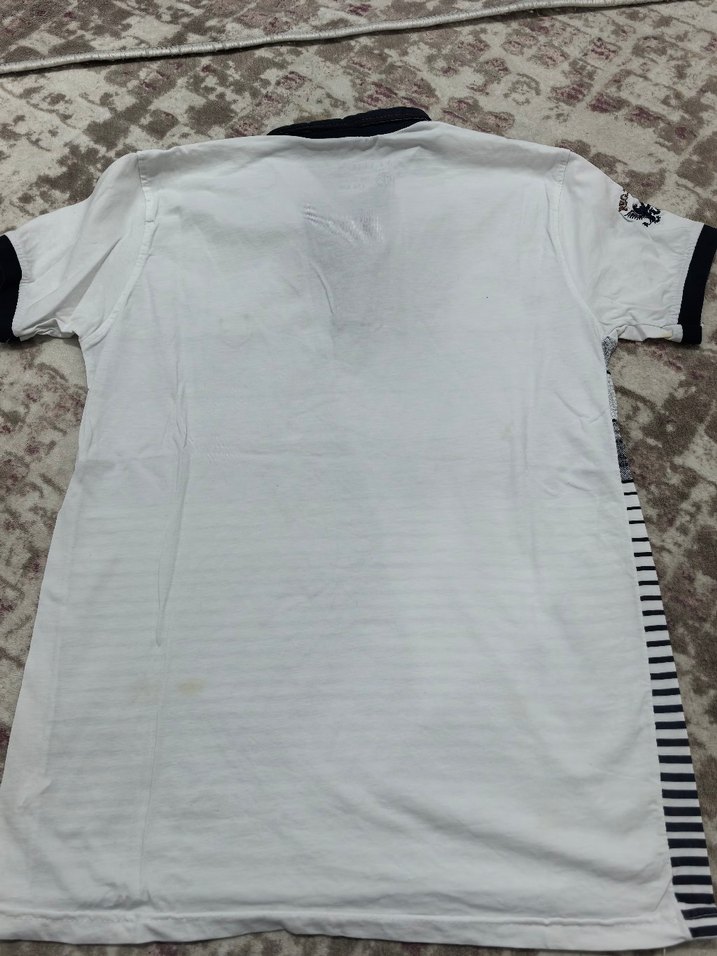 Düğmeli Yakalı Desenli Erkek Polo Tişört - Görsel 3