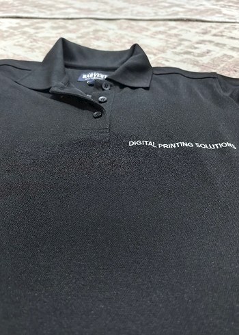 Siyah Baskılı Erkek Polo Tişört - Görsel 4