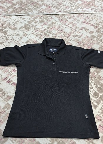 Siyah Baskılı Erkek Polo Tişört - Görsel 2