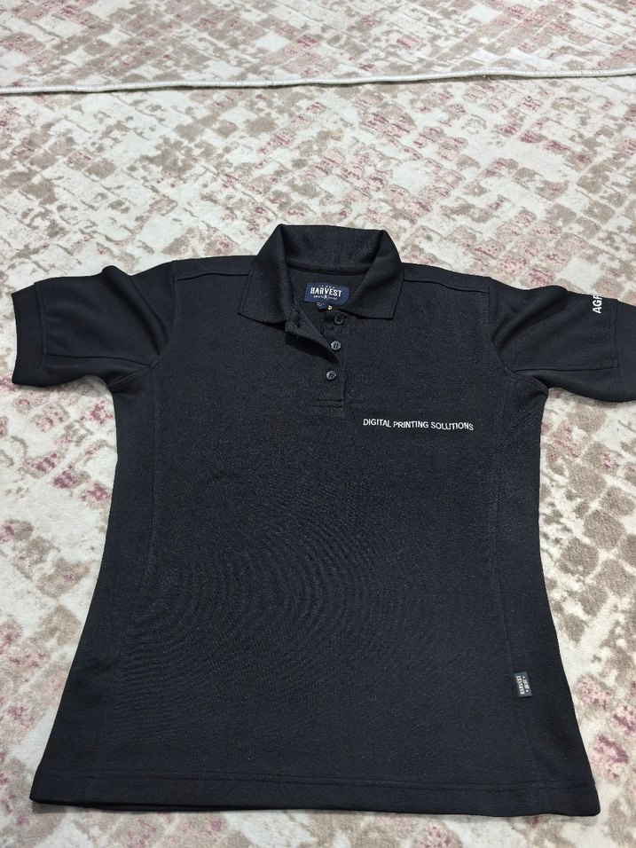 Siyah Baskılı Erkek Polo Tişört - Görsel 2