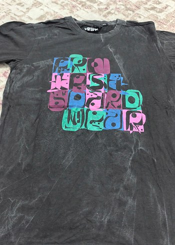 Erkek Çok Renkli Batik Desenli Gevşek Tişört - Görsel 2