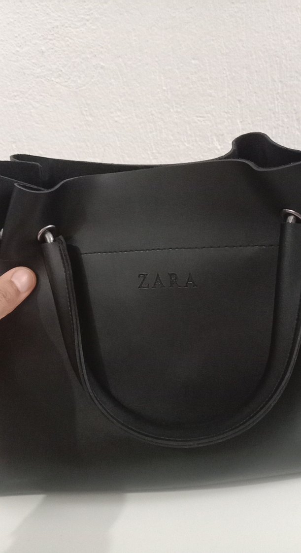 Siyah Deri Kadın Omuz Çantası - Görsel 2