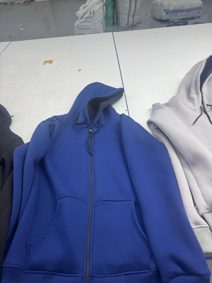 Erkek Kahverengi Kapüşonlu Fermuarlı Sweatshirt - Görsel 2