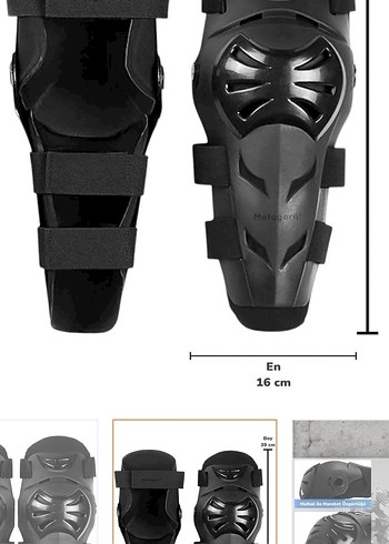 Kayışlı Siyah Gri Motosiklet Dizlik - Görsel 2