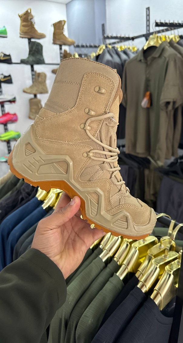 Bej Kamuflajlı Bağcıklı Erkek LOWA BOT - Görsel 4