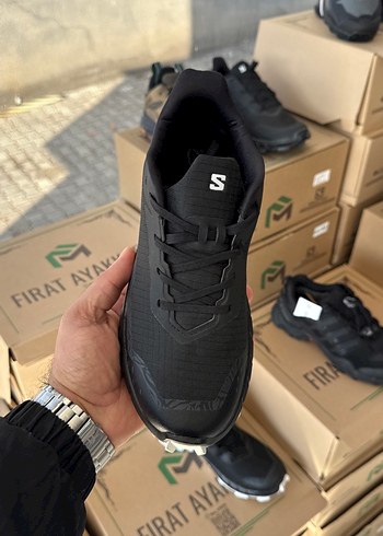 Siyah Baskılı Bağcıklı SALOMON Erkek Spor Ayakkabı - Görsel 4