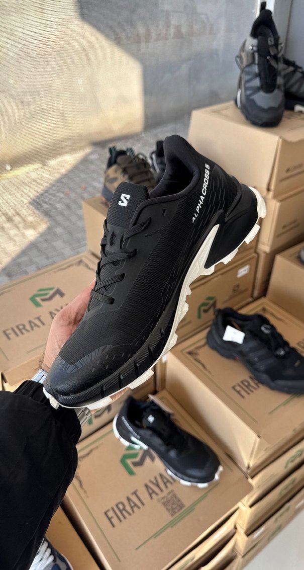 Siyah Baskılı Bağcıklı SALOMON Erkek Spor Ayakkabı - Görsel 5