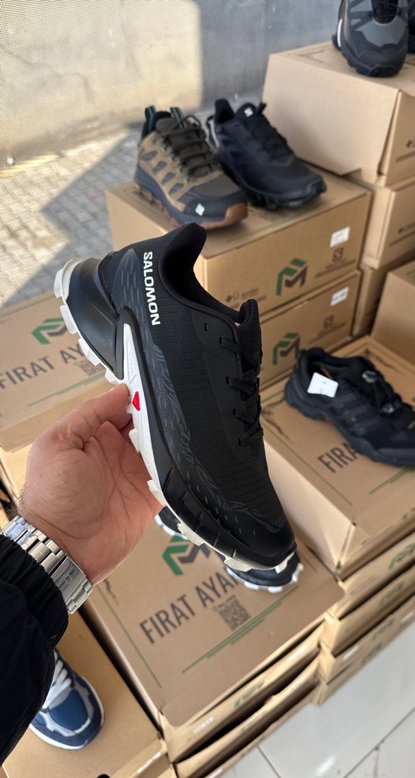 Siyah Baskılı Bağcıklı SALOMON Erkek Spor Ayakkabı - Görsel 3