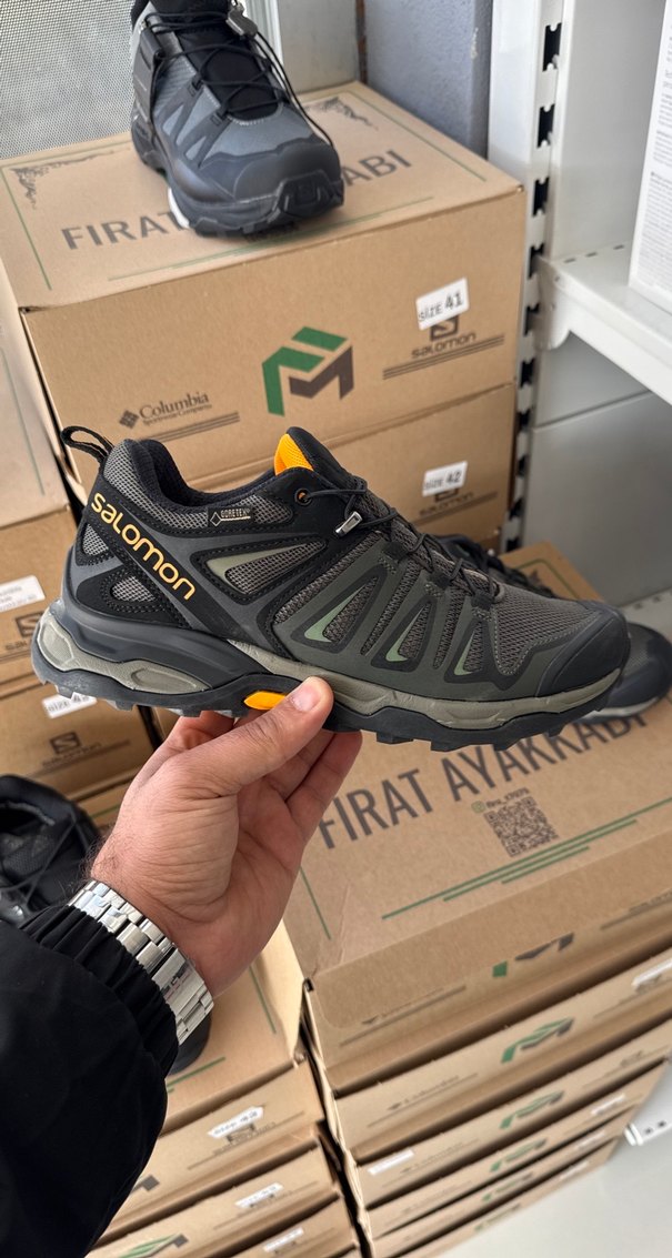 Asker yeşili ve siyah Erkek Outdoor Ayakkabı Velcro - Görsel 3