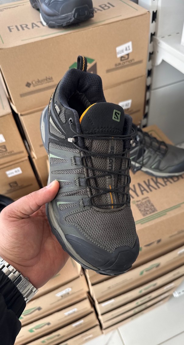 Asker yeşili ve siyah Erkek Outdoor Ayakkabı Velcro - Görsel 2