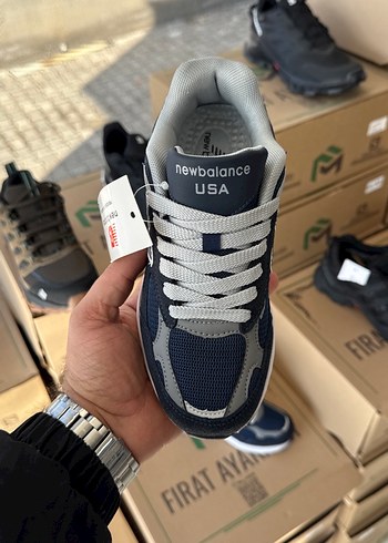 New Balance Kadın-Erkek Mavi Spor Ayakkabı - Görsel 3