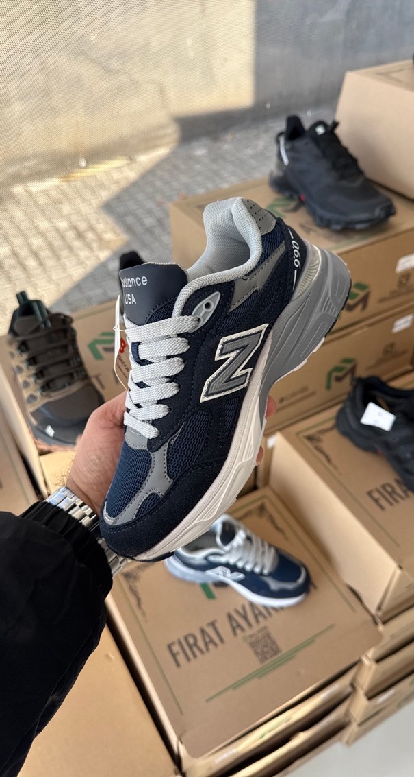 New Balance Kadın-Erkek Mavi Spor Ayakkabı - Görsel 4