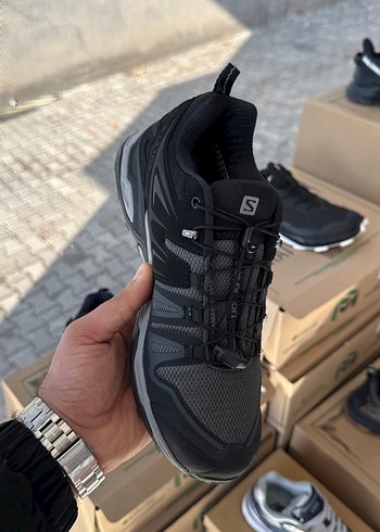 Gri Erkek Spor Ayakkabı Velcro Detaylı - Görsel 2