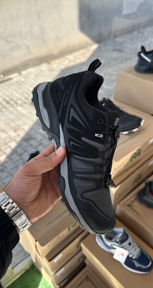 Gri Erkek Spor Ayakkabı Velcro Detaylı - Görsel 3