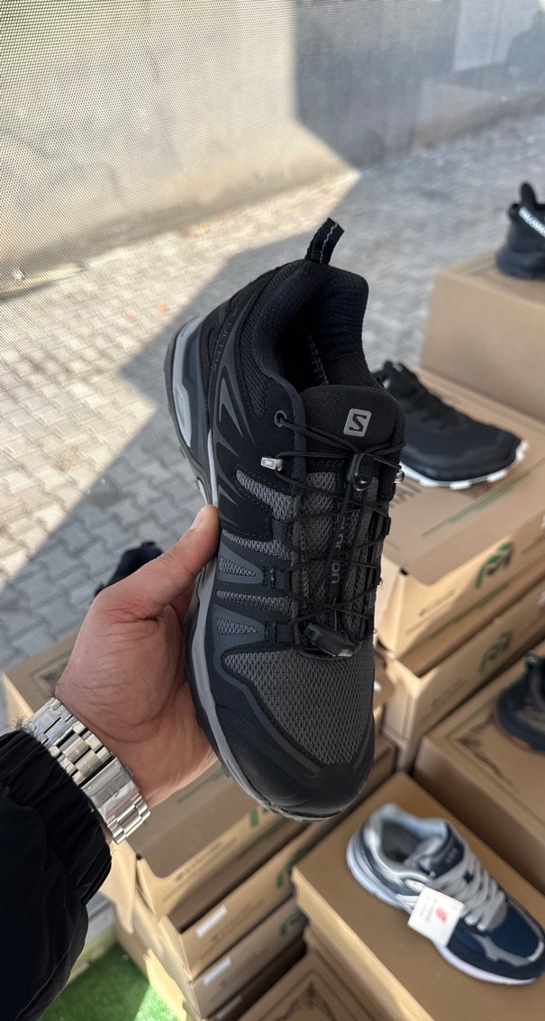 Gri Erkek Spor Ayakkabı Velcro Detaylı - Görsel 2