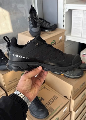 Siyah Erkek Outdoor Salomon Ayakkabı Velcro - Görsel 4