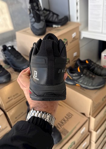 Siyah Erkek Outdoor Salomon Ayakkabı Velcro - Görsel 5