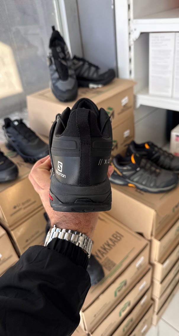 Siyah Erkek Outdoor Salomon Ayakkabı Velcro - Görsel 5