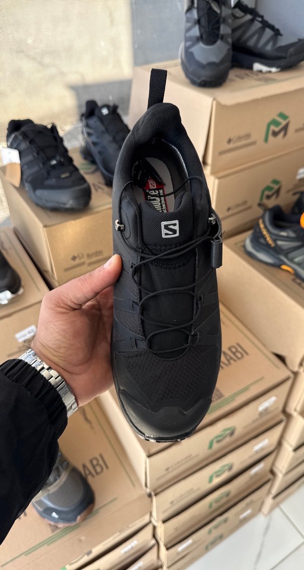 Siyah Erkek Outdoor Salomon Ayakkabı Velcro - Görsel 2