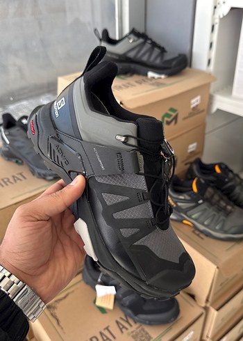 Gri Siyah Erkek Spor Outdoor Ayakkabı Velcro - Görsel 3