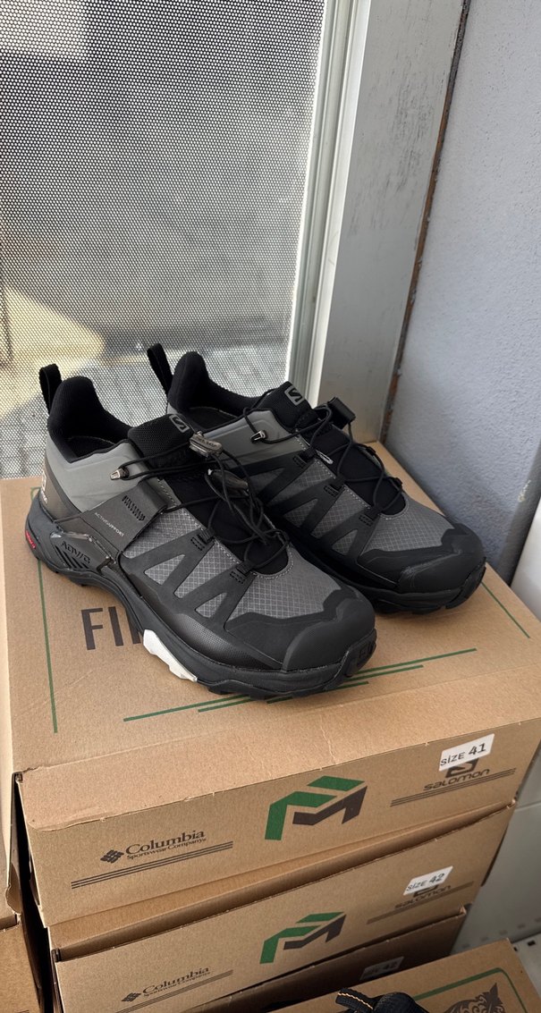 Gri Siyah Erkek Spor Outdoor Ayakkabı Velcro - Görsel 2