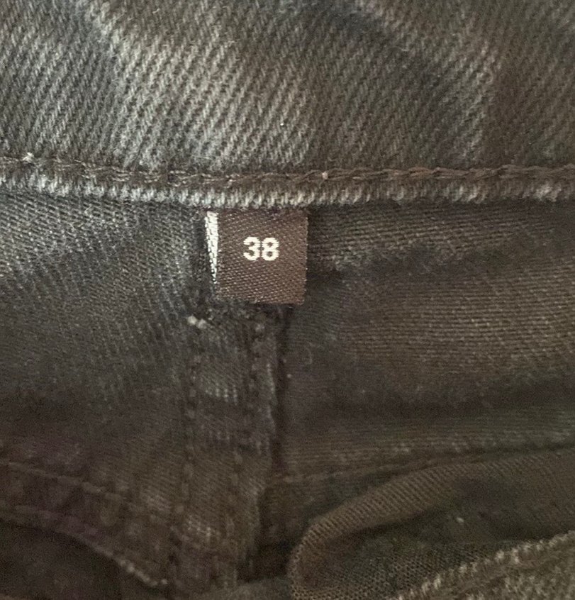 Nakışlı Siyah Kadın Salaş Midi Kot Pantolon - Görsel 2