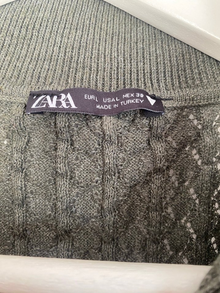 V Yakalı Örgü Kadın Kısa Kollu Kazak - Görsel 2