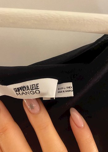 Siyah Bel Detaylı İnce Askılı Mango Tayt - Görsel 2