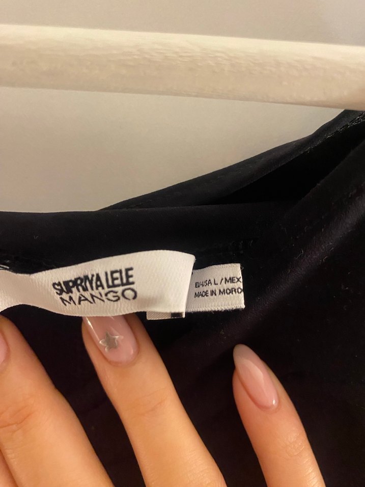 Siyah Bel Detaylı İnce Askılı Mango Tayt - Görsel 2