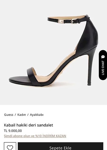 Guess Siyah Kemerli Stiletto Topuklu Ayakkabı - Görsel 5