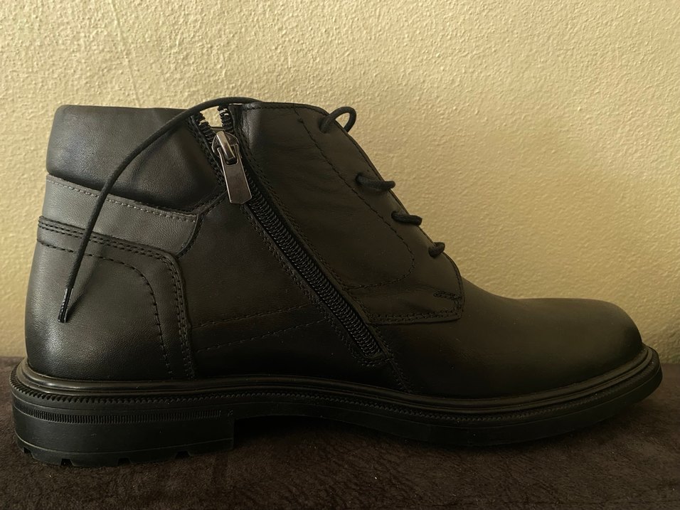 Siyah Erkek Biker Bot Markası Derimod orjinal hiç kullanılmamış - Görsel 2
