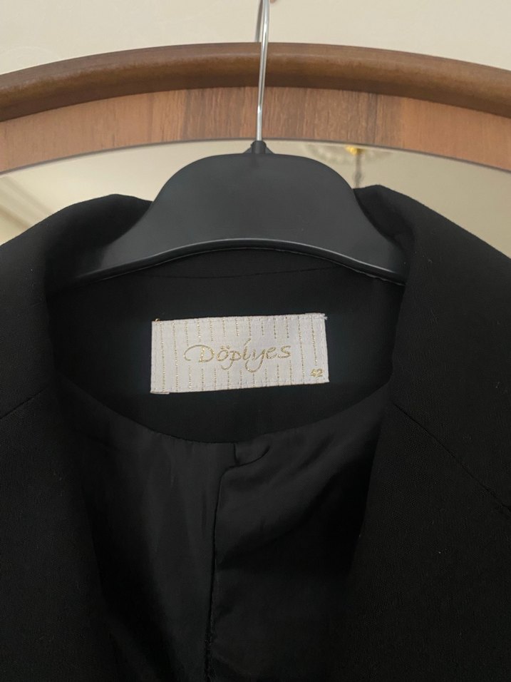 Siyah Kadın Midi Blazer Ceket - Görsel 2