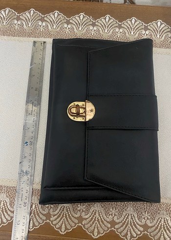 Kilitli Siyah Deri Kadın Çanta - Görsel 4