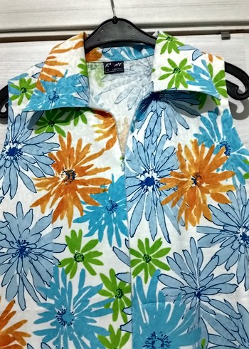 Çiçek Desenli V Yaka Düğmeli Uzun Elbise - Görsel 2