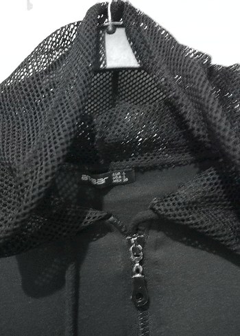 Kemerli Siyah Mini Spor Ceket - Görsel 2