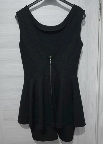 Siyah Kolsuz Midi Triko Elbise - Görsel 2