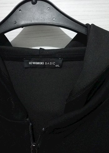 Siyah Kapüşonlu Fermuarlı Kadın Ceket - Görsel 2