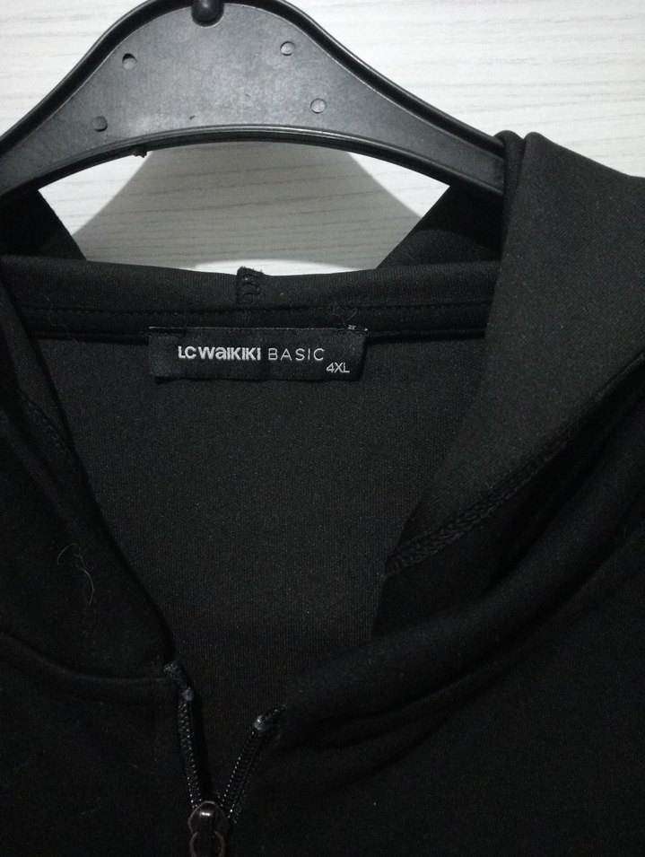 Siyah Kapüşonlu Fermuarlı Kadın Ceket - Görsel 2