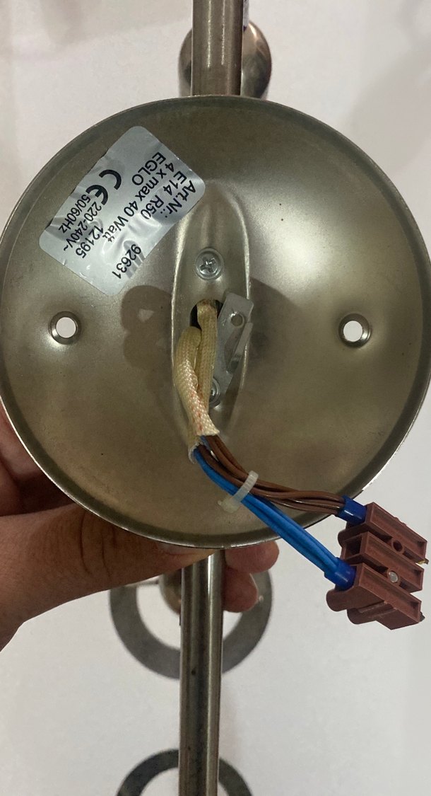 Gümüş Renk 4 kafalı Oynar Başklı Avize - Görsel 5