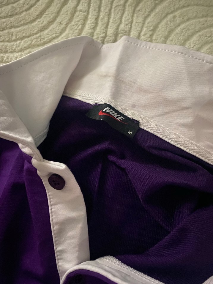 Erkek Mor Beyaz Polo Tişört - Görsel 2